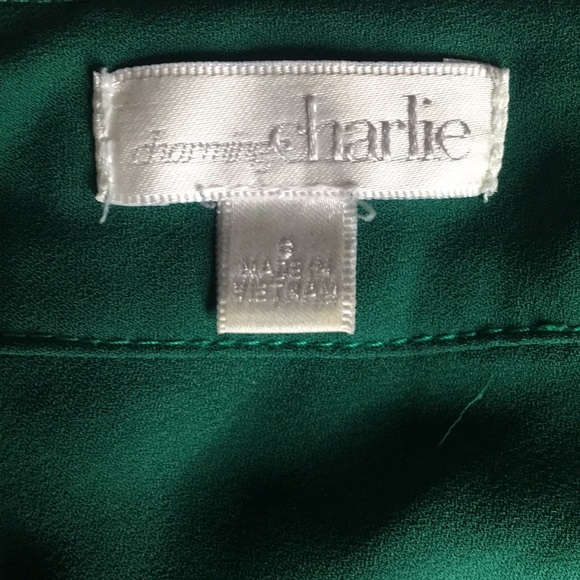 Charming Charlie Emerald Green Top - Picture 3 of 5